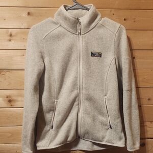 L. L. Bean Fleece Jacket Size XS Petite Misses Cream